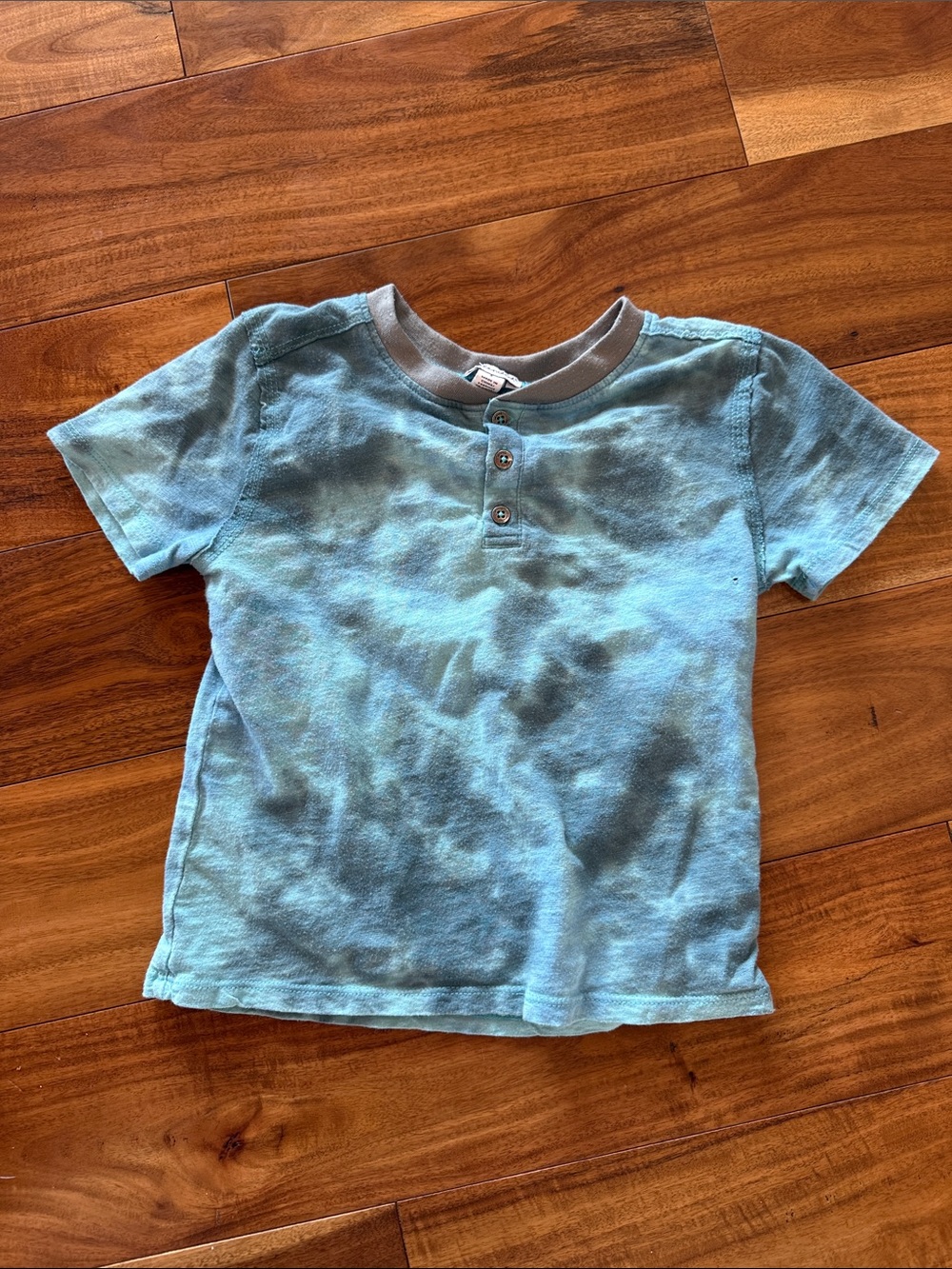Splendid Light Blue Short Sleeve Henley Tee